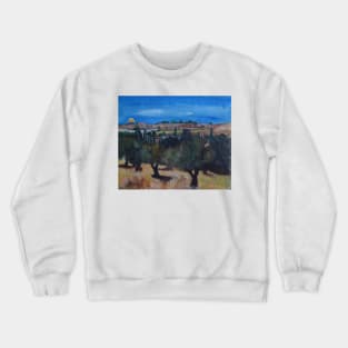 Mount Of Olives, Jerusalem Crewneck Sweatshirt